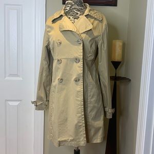 GUC Old Navy Double Breasted Khaki Raincoat, Large